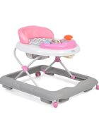 CANGAROO Premergator pentru copii Cody Pink pliabilinaltime reglabila 3 pozitiiscaun cu spatar inalt si moaleroti pivotante6 dopuri din silicon anti-alunecarepanou muzical cu 12 melodii