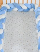 CANGAROO Protectie laterala bumper impletit Braidy BlueWhite