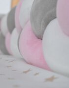 CANGAROO Protectie laterala bumper impletit Braidy Pink