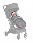 CANGAROO Sac de iarna pentru carucior Luxe Grey cu captuseala moaleorificii pentru centura de sigurantadimensiune 80x42 cm