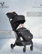 CANGAROO Sac de iarna pentru carucior Luxe Grey cu captuseala moaleorificii pentru centura de sigurantadimensiune 80x42 cm