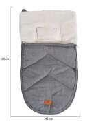 CANGAROO Sac de iarna pentru carucior Luxe Grey cu captuseala moaleorificii pentru centura de sigurantadimensiune 80x42 cm