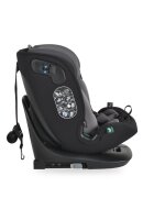 CANGAROO Scaun auto copii i-size GTS Charcoal Grey 40-150 cmdesign ergonomic sleep comfortfixare isofixsistem ventilatiesezut rotativtop tethertetiera si spatar reglabilecertificare R129salteluta reductor