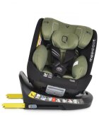 CANGAROO Scaun auto cu Isofix Quill I-size 40-150 cm GreenSezut rotativ 360 gradeSpatar reglabil 5 pozitiiTetiera reglabila 15 pozitiiSIP-Protectie impact lateralTop tetherRear Facing pana la 105cmCenturi de siguranta
