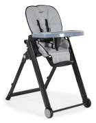 CANGAROO Scaun de masa copii Neron Grey pliabil ultracompact suport picioare si spatar reglabil tava dubla greutate admisa 15 kg