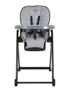 CANGAROO Scaun de masa copii Neron Grey pliabil ultracompact suport picioare si spatar reglabil tava dubla greutate admisa 15 kg