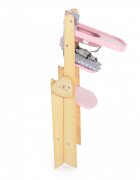 CANGAROO Scaun de masa multifunctional Caramel Pink 2in1 din lemn cu sezut reglabil 3 nivelede la 6lunisuport picioare reglabil 6 nivelepliere compactacentura de sigurantapernuta moale inclusapicioare antiderapante