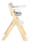 CANGAROO Scaun de masa multifunctional Caramel White 2in1 din lemn cu sezut reglabil 3 nivelede la 6lunisuport picioare reglabil 6 nivelepliere compactacentura de sigurantapernuta moale inclusapicioare antiderapante