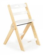 CANGAROO Scaun de masa multifunctional Caramel White 2in1 din lemn cu sezut reglabil 3 nivelede la 6lunisuport picioare reglabil 6 nivelepliere compactacentura de sigurantapernuta moale inclusapicioare antiderapante
