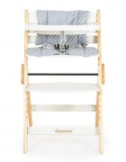 CANGAROO Scaun de masa multifunctional Caramel White 2in1 din lemn cu sezut reglabil 3 nivelede la 6lunisuport picioare reglabil 6 nivelepliere compactacentura de sigurantapernuta moale inclusapicioare antiderapante