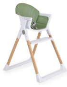 CANGAROO Scaun de masa pentru copii Almond Greenhusa din piele ecologica usor de curatatstructura metalica stabilapicioare antiderapantepliere compactacentura de siguranta si protectie antialunecaresuport picioare