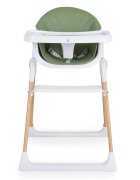CANGAROO Scaun de masa pentru copii Almond Greenhusa din piele ecologica usor de curatatstructura metalica stabilapicioare antiderapantepliere compactacentura de siguranta si protectie antialunecaresuport picioare