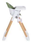 CANGAROO Scaun de masa pentru copii Almond Greenhusa din piele ecologica usor de curatatstructura metalica stabilapicioare antiderapantepliere compactacentura de siguranta si protectie antialunecaresuport picioare