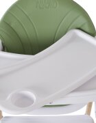 CANGAROO Scaun de masa pentru copii Almond Greenhusa din piele ecologica usor de curatatstructura metalica stabilapicioare antiderapantepliere compactacentura de siguranta si protectie antialunecaresuport picioare