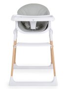 CANGAROO Scaun de masa pentru copii Almond Greyhusa din piele ecologica usor de curatatstructura metalica stabilapicioare antiderapantepliere compactacentura de siguranta si protectie antialunecaresuport picioare