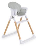 CANGAROO Scaun de masa pentru copii Almond Greyhusa din piele ecologica usor de curatatstructura metalica stabilapicioare antiderapantepliere compactacentura de siguranta si protectie antialunecaresuport picioare