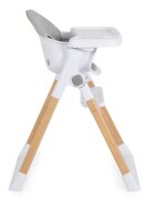 CANGAROO Scaun de masa pentru copii Almond Greyhusa din piele ecologica usor de curatatstructura metalica stabilapicioare antiderapantepliere compactacentura de siguranta si protectie antialunecaresuport picioare