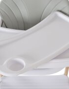 CANGAROO Scaun de masa pentru copii Almond Greyhusa din piele ecologica usor de curatatstructura metalica stabilapicioare antiderapantepliere compactacentura de siguranta si protectie antialunecaresuport picioare