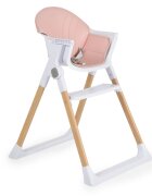 CANGAROO Scaun de masa pentru copii Almond Pinkhusa din piele ecologica usor de curatatstructura metalica stabilapicioare antiderapantepliere compactacentura de siguranta si protectie antialunecaresuport picioare