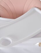 CANGAROO Scaun de masa pentru copii Almond Pinkhusa din piele ecologica usor de curatatstructura metalica stabilapicioare antiderapantepliere compactacentura de siguranta si protectie antialunecaresuport picioare