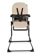 CANGAROO Scaun de masa pentru copii Waffle Beigemodel pliabil compact cu unitatea scaunuluihusa din piele ecologica suport picioare reglabilcentura de sigurantatava reglabila in 3 pozitiigreutate admisa 15 kg