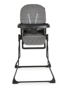 CANGAROO Scaun de masa pentru copii Waffle Greymodel pliabil compact cu unitatea scaunuluihusa din piele ecologica suport picioare reglabilcentura de sigurantatava reglabila in 3 pozitiigreutate admisa 15 kg