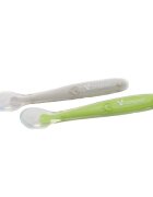 CANGAROO Set 2 lingurite din silicon moale griverde