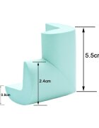 CANGAROO Set 4 protectii pentru colturi din spuma Edgy mint