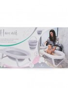 CANGAROO Set 4in1 de baie bebelusi cu cadita pliabila Hawaii Rozinclude hamac cana si galeata pliabileforme rotunjtepliere compacta