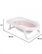 CANGAROO Set 4in1 de baie bebelusi cu cadita pliabila Hawaii Rozinclude hamac cana si galeata pliabileforme rotunjtepliere compacta