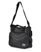 CANGAROO Set 5 piese cu Geanta multifunctionala pentru mamici Mama Bag Stella Black compartimente practicecu maner reglabilhusa termoizolanta pentru biberonsalteluta gentuta suzete si geanta scutece