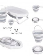 CANGAROO Set cadita pliabila cu 4piese Hawaii Grey