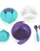 CANGAROO Set castron cu lingurita si furculita Jelly Blue