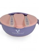 CANGAROO Set castron cu lingurita si furculita Jelly Pink