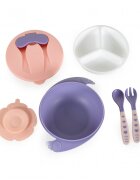 CANGAROO Set castron cu lingurita si furculita Jelly Pink