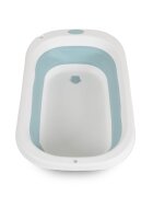 CANGAROO Set de baie 2in1 Como Albastru cu design PliabilMasuta de infasat impermeabila cu taliometruCadita pliabila cu furtun scurgere apaOrganizatorPolita pentru accesoriiInaltime confortabila pentru parinti