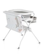 CANGAROO Set de baie 2in1 Como Gri cu design PliabilMasuta de infasat impermeabila cu taliometruCadita pliabila cu furtun scurgere apaOrganizatorPolita pentru accesoriiInaltime confortabila pentru parinti