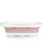 CANGAROO Set de baie 2in1 Como Roz cu design PliabilMasuta de infasat impermeabila cu taliometruCadita pliabila cu furtun scurgere apaOrganizatorPolita pentru accesoriiInaltime confortabila pentru parinti