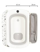 CANGAROO Set de baie 2in1 Garda cu inaltime reglabila si cadita pliabila cu termometru digitalmasuta de infasat cu taliometru si centura de sigurantafurtun scurgere aparoti cu blocareorganizatorPolita accesorii