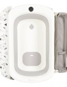 CANGAROO Set de baie 2in1 Garda cu inaltime reglabila si cadita pliabila cu termometru digitalmasuta de infasat cu taliometru si centura de sigurantafurtun scurgere aparoti cu blocareorganizatorPolita accesorii