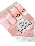 CANGAROO Set nou nascut cu 2 bavete si sosetele Tummy pink
