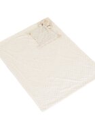 CANGAROO Set paturica 75x100cm si jucarie de atasament Bennie Beige din bumbac Minkyin cutie cadou eleganta