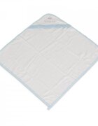 CANGAROO Set prosop cu gluga pentru bebelusi Cute Prince Blue si manusa de baie din bumbac absorbantdimensiune 75x75 cmrecomandat de la nastere