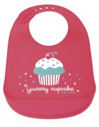 CANPOL Baveta cu buzunar din silicon Babies 74020 pink