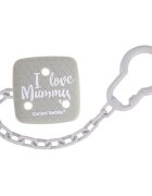 CANPOL Lant suzeta pentru copii I Love mummy Gri