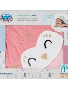 CANPOL Prosop copii 100x100 cm Owl pink