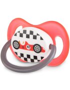 CANPOL Suzeta din silicon simetrica 18+ Racing red