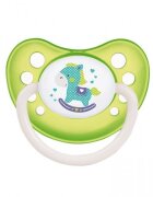 CANPOL Suzeta ortodontica din latex cu inel fosforescent 18 luni+ Verde