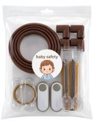 Car Boy Co Ltd Kit de protectie pentru copii maro 17 piese