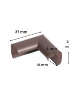 Car Boy Co Ltd Protectie colturi Car Boy Safety 18x37x15x4mm Maro